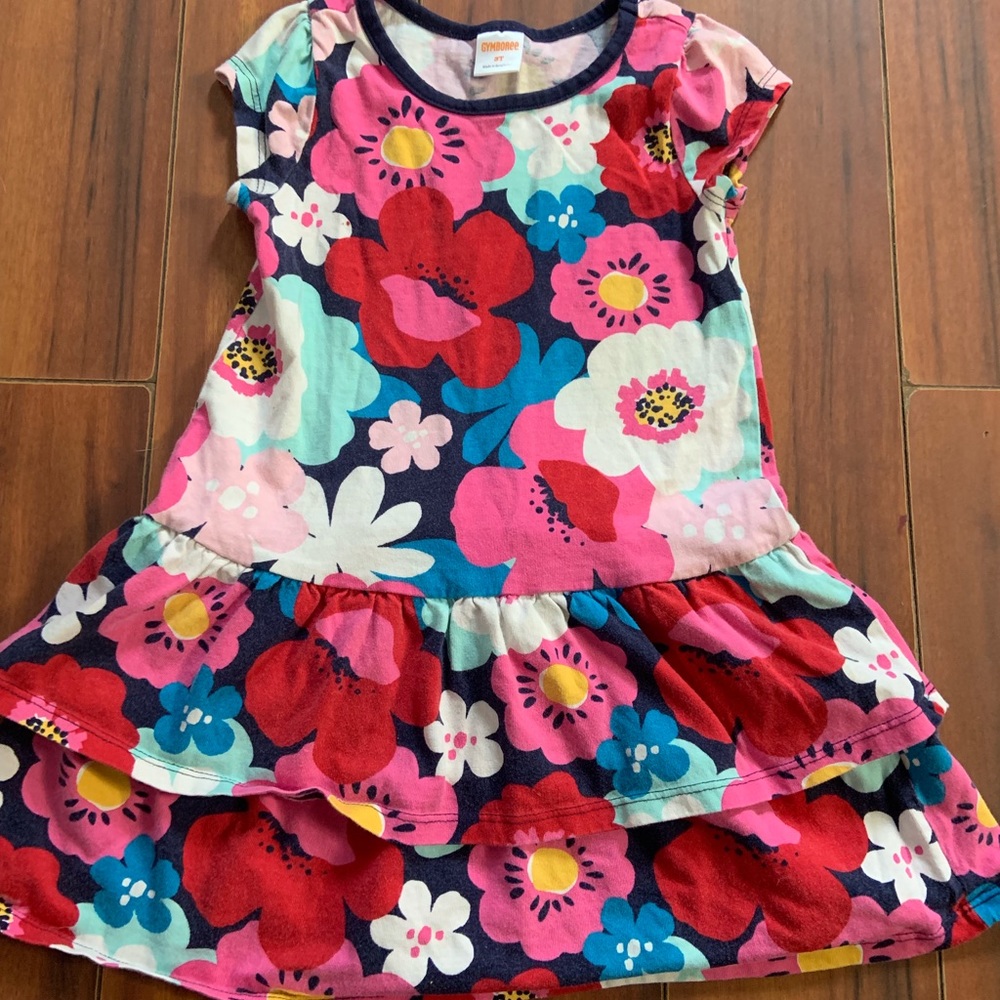Gymboree toddler girls floral ruffle dress